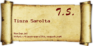 Tisza Sarolta névjegykártya