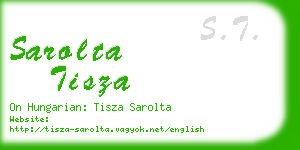 sarolta tisza business card
